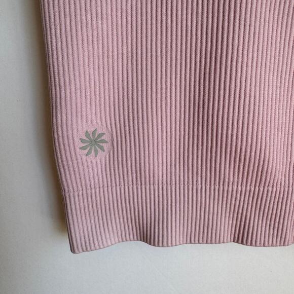 Athleta Ribbed Tank Top Girls Size 12 Pink Workout Sports Ballet Gymnastics - Picture 6 of 10